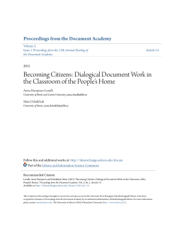 Becoming Citizens: Dialogical Document Work in the Classroom of