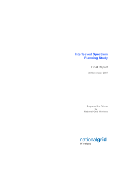 Interleaved Spectrum Planning Study