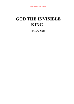GOD THE INVISIBLE KING