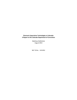 The NIC TA report on electronic supervision.