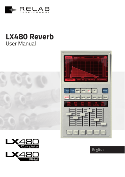 LX480 Reverb - Manual