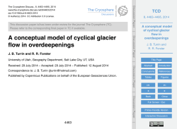 A conceptual model of cyclical glacier flow in overdeepenings