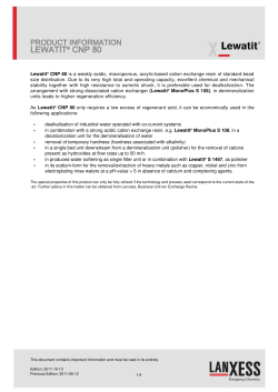 Lewatit&reg; CNP 80
