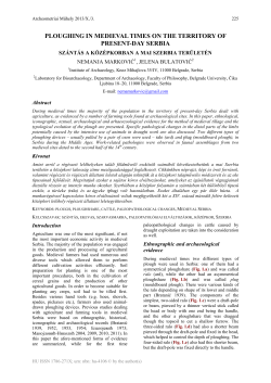 ploughing in medieval times on the territory of present