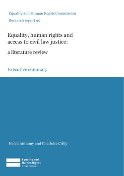 Equality, human rights and access to civil law justice:
