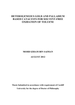 heterogeneous gold and palladium based catalysts for