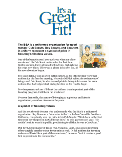The BSA is a uniformed organization for good reason-