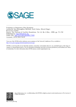 Evolution in Democracy-War Dynamics