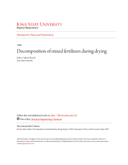 Decomposition of mixed fertilizers during drying