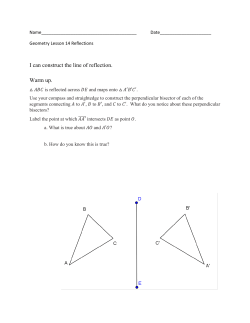 I can construct the line of reflection. Warm up.