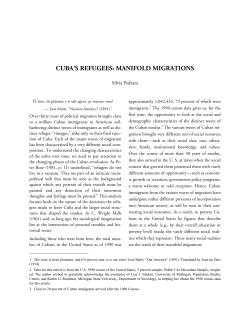 cuba`s refugees: manifold migrations