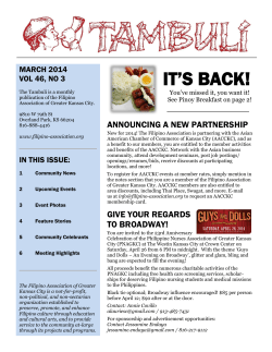 March 2014 - Filipino Association of Greater Kansas City