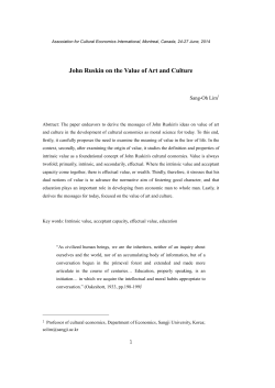 John Ruskin on the Value of Art and Culture