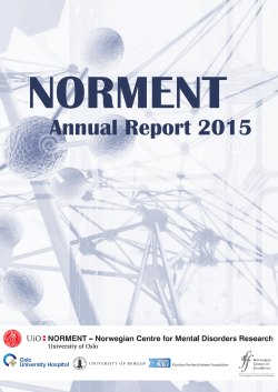 Annual Report 2015 - Det medisinske fakultet
