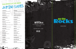 drink menu - On The Rocks