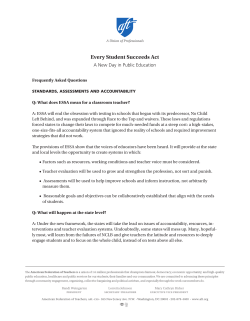 Every Student Succeeds Act - American Federation of Teachers
