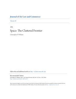 Space: The Cluttered Frontier