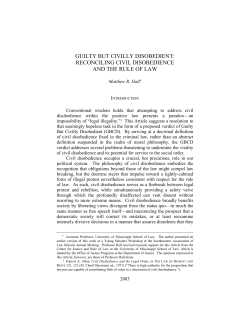 guilty but civilly disobedient: reconciling civil