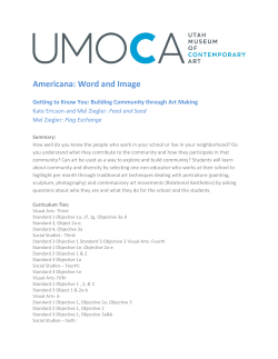 Getting to Know You - Utah Museum of Contemporary Art