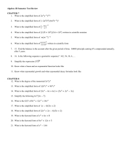 Semester 1 Test Review PDF