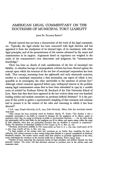 American Legal Commentary on the Doctrines of Municipal Tort