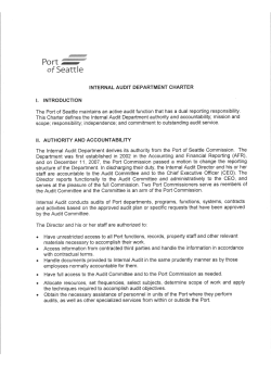 Internal Audit Department Charter