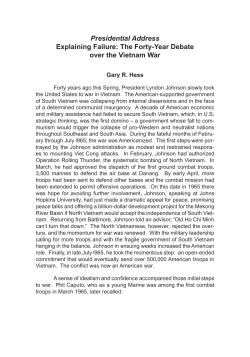 Presidential Address Explaining Failure