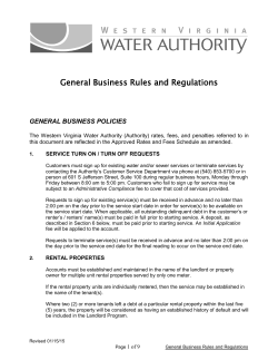 General Business Rules and Regulations