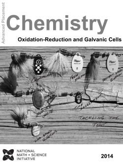 Electrochem - Oxidation-Reduction and Galvanic Cells