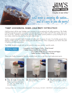 Toddy Commercial Model Cold Brew Instructions