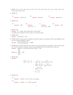 1. (WMS 2.7) 2.9, 2.17, 2.25, 2.43, 2.57, 2.75, 2.77, 2.79, 2.87, 2.95