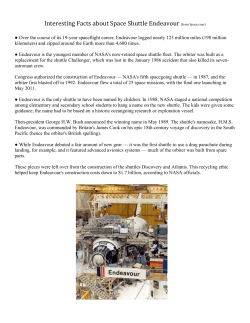 Interesting Facts about Space Shuttle Endeavour