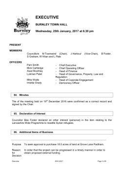 Minutes Template - Burnley Borough Council