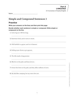 Simple and Compound Sentences 1 - Macmillan/McGraw-Hill