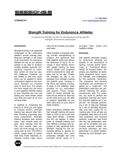 Strength Training for Endurance Athletes