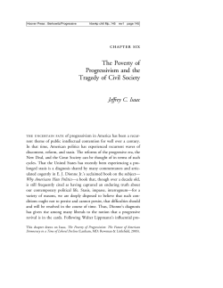 The Poverty of the Progressivism and the