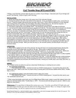 Co2 Throttle Stop (#TS and #TSP)
