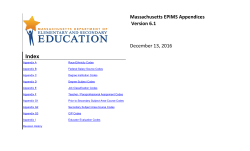 Massachusetts EPIMS Appendices - Massachusetts Department of