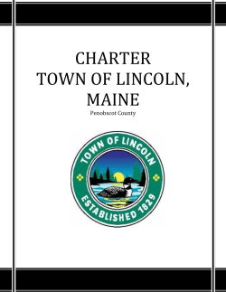 CHARTER TOWN OF LINCOLN, MAINE