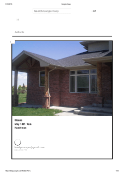Dianne May 14th 9am Handyman