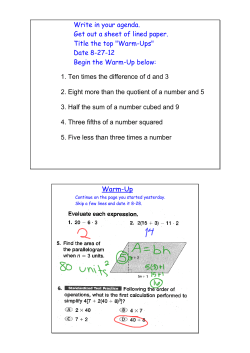 1. Ten times the difference of d and 3 2. Eight more than the quotient