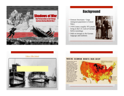 Shadows of War-German Americans in WWI