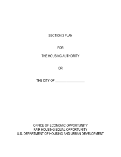 section 3 plan for the housing authority or the city of