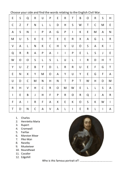 Choose your side and find the words relating to the English Civil