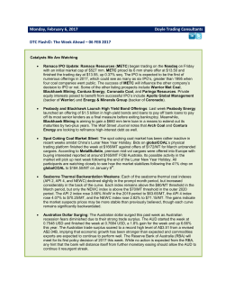 Monday, February 6, 2017 Doyle Trading Consultants DTC Flash