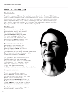 Unit 13 - Yes We Can - Polk School District