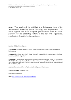 International Journal of Sports Physiology and Performance