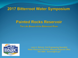 Painted Rocks Reservoir Reservoir Storage Outlook Western Montana