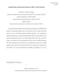 Chemical States and Electronic Structure of a HfO2 / Ge (001