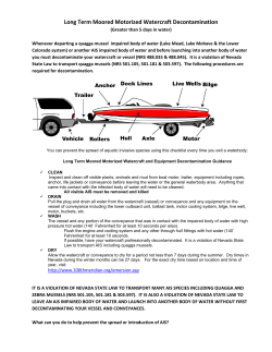 Moored Motorized Watercraft - Nevada Department of Wildlife